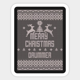 Merry Christmas DRUMMER Sticker